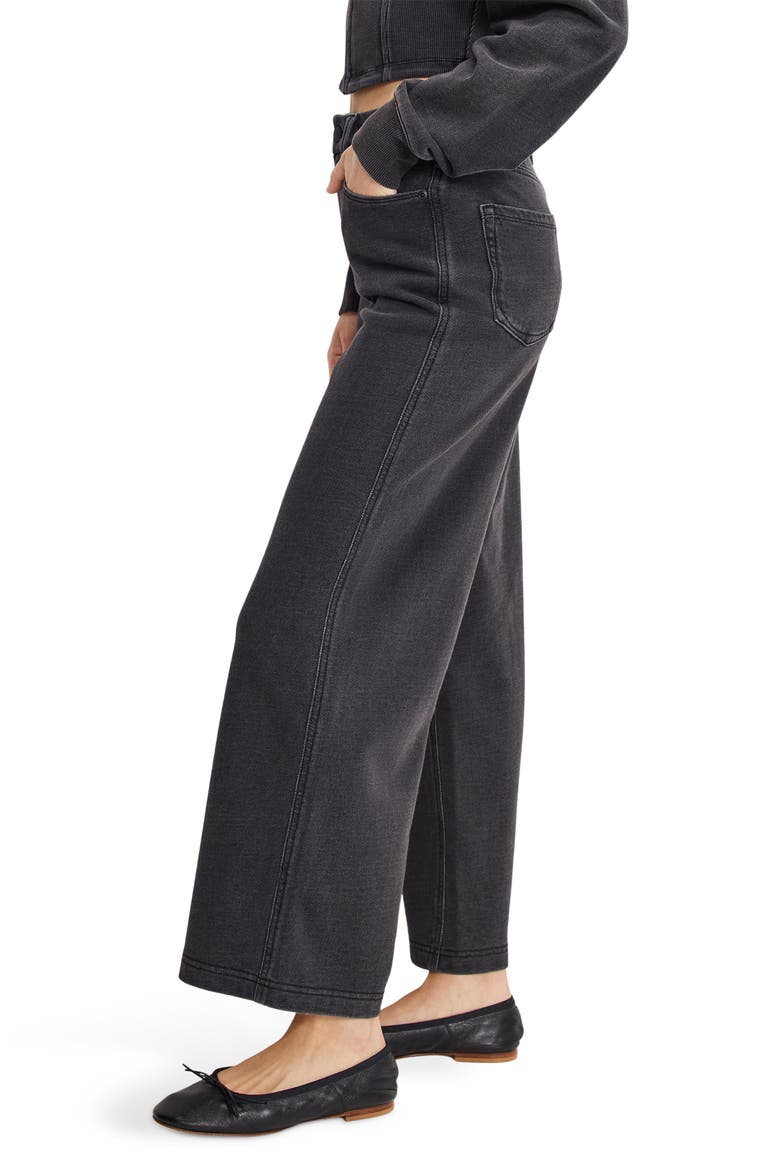 Jeanius Good Skate High Waist Crop Wide Leg Jeans, Alternate, color, BLACK430