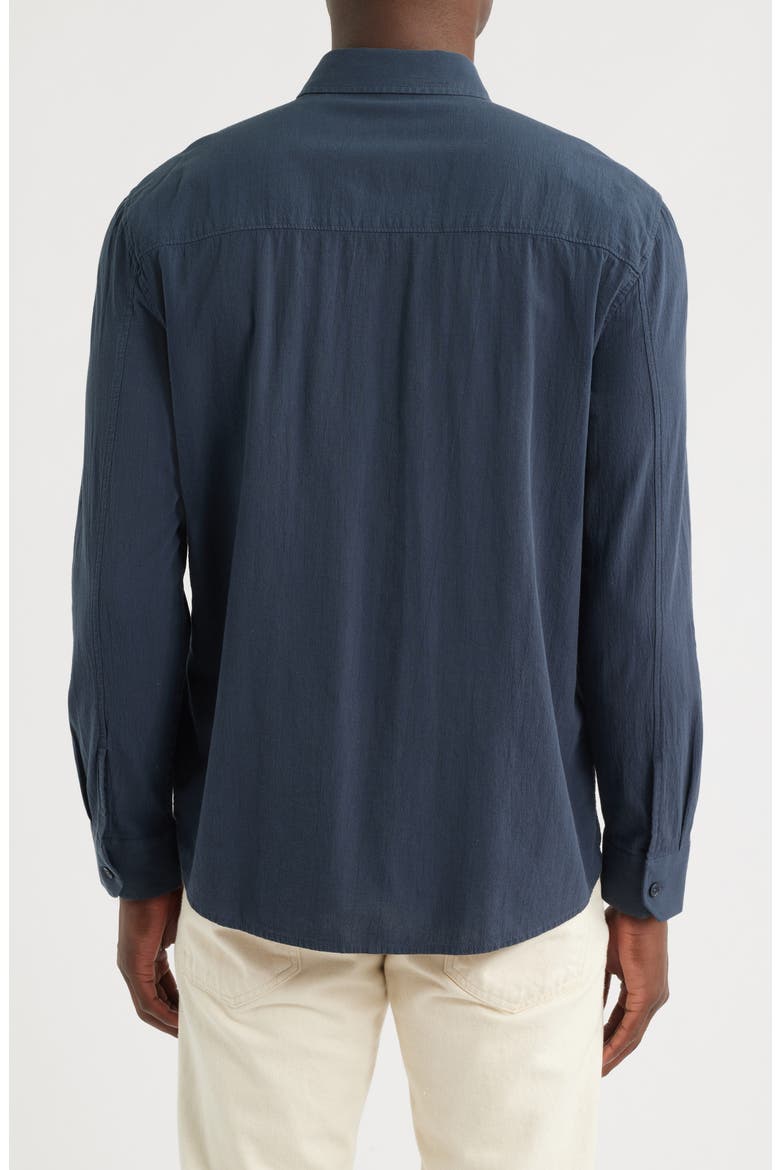 Regular Fit Cotton Button-Up Shirt, Alternate, color, COLLEGIATE BLUE