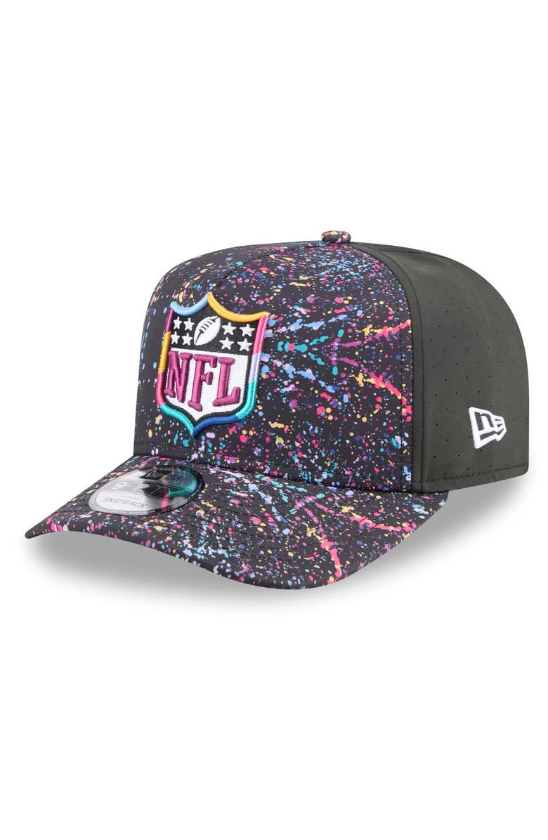 New Era Men's New Era Black Shield Logo 2025 NFL Crucial Catch A-Frame 9FIFTY Snapback Hat, Alternate, color, Black