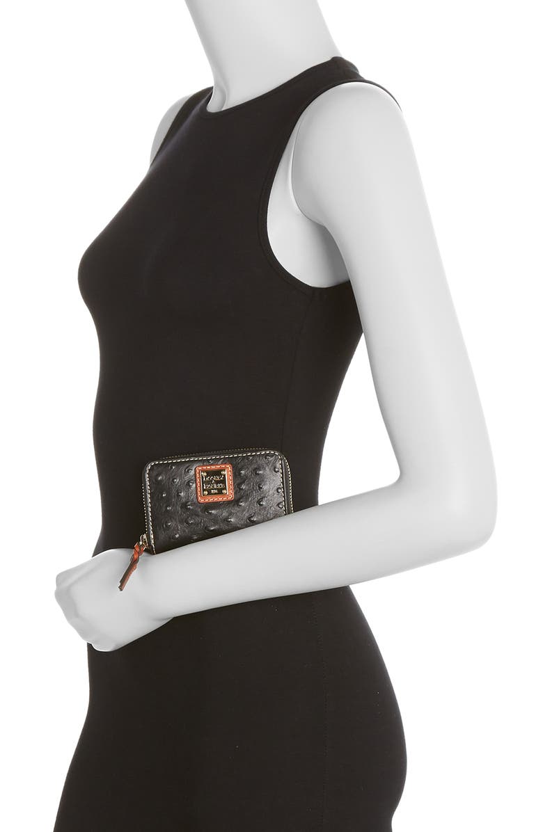 Dooney & Bourke Large Zip Around Leather Wallet, Alternate, color, 