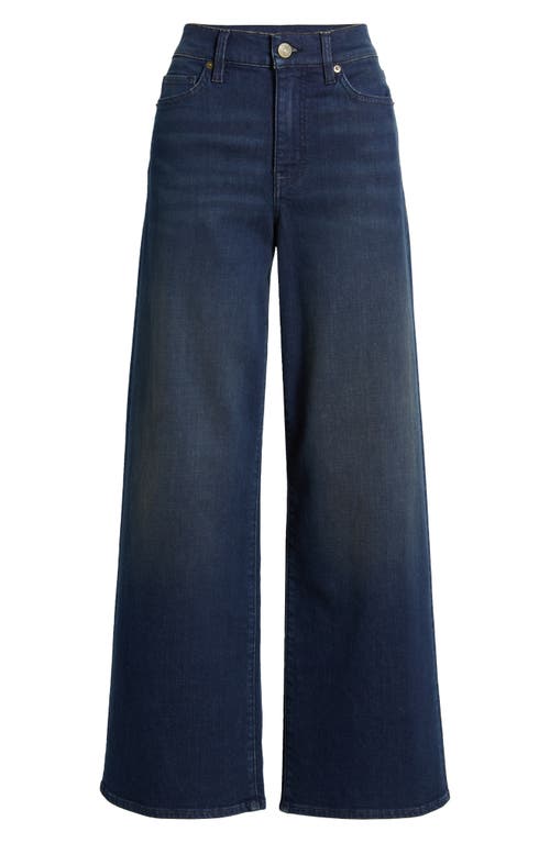 Frame Le Slim Palazzo Raw Hem High Waist Wide Leg Jeans In Blue