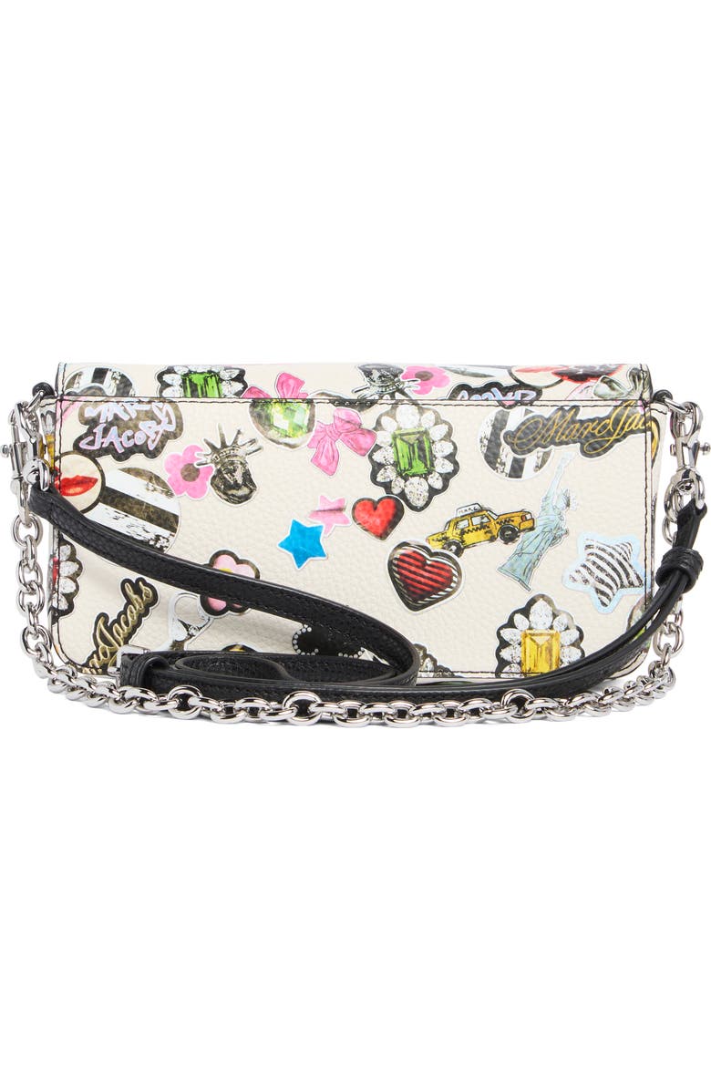 Marc Jacobs Mini Sticker Print Crossbody Bag, Alternate, color, White Multi