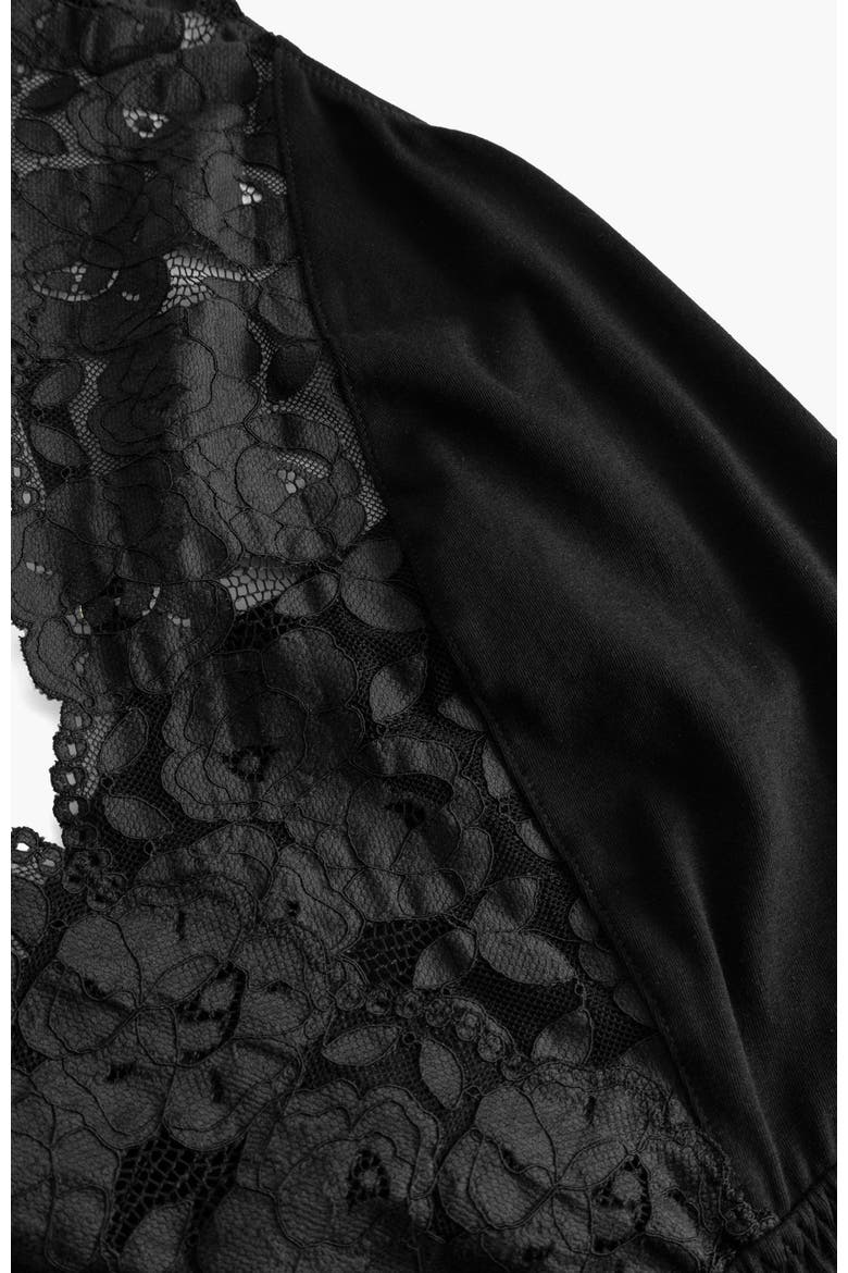 Romanza Sleep Romper, Alternate, color, Black
