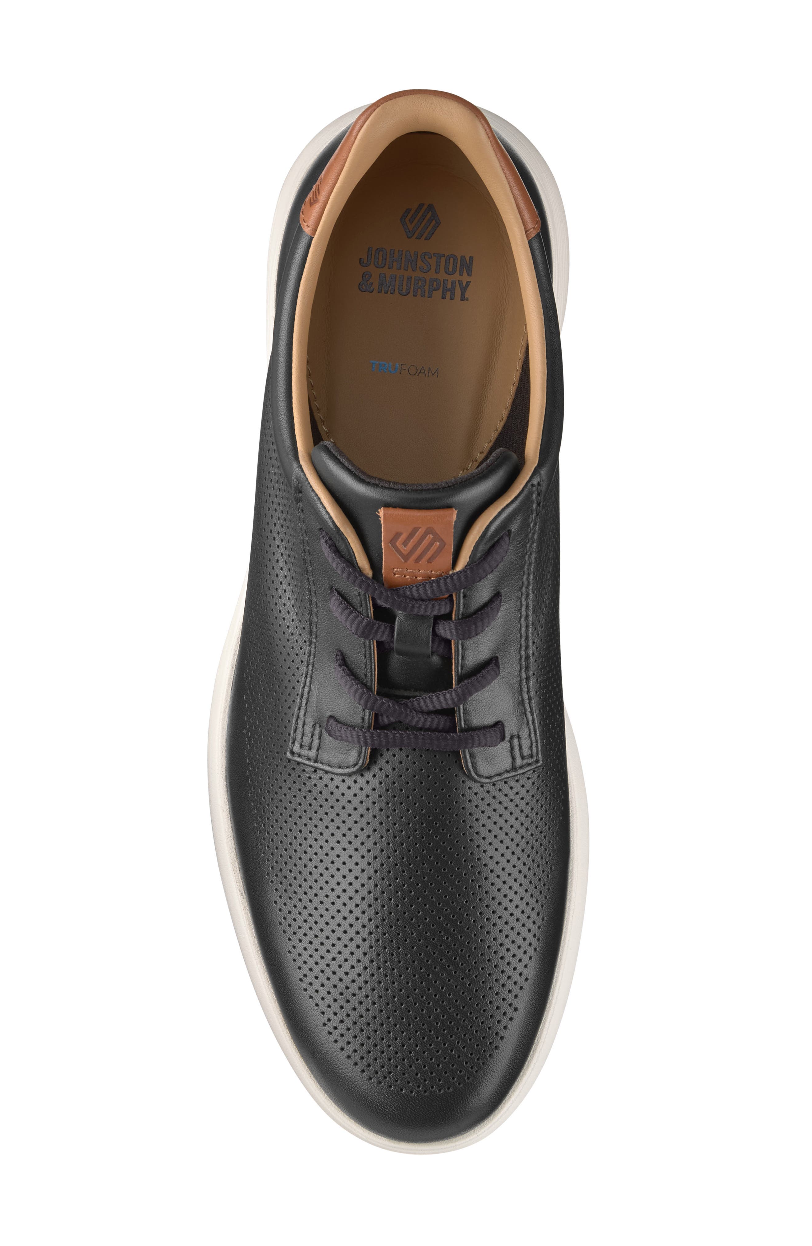 Johnston & Murphy Ackerson Sneaker, Alternate, color, Black Full Grain