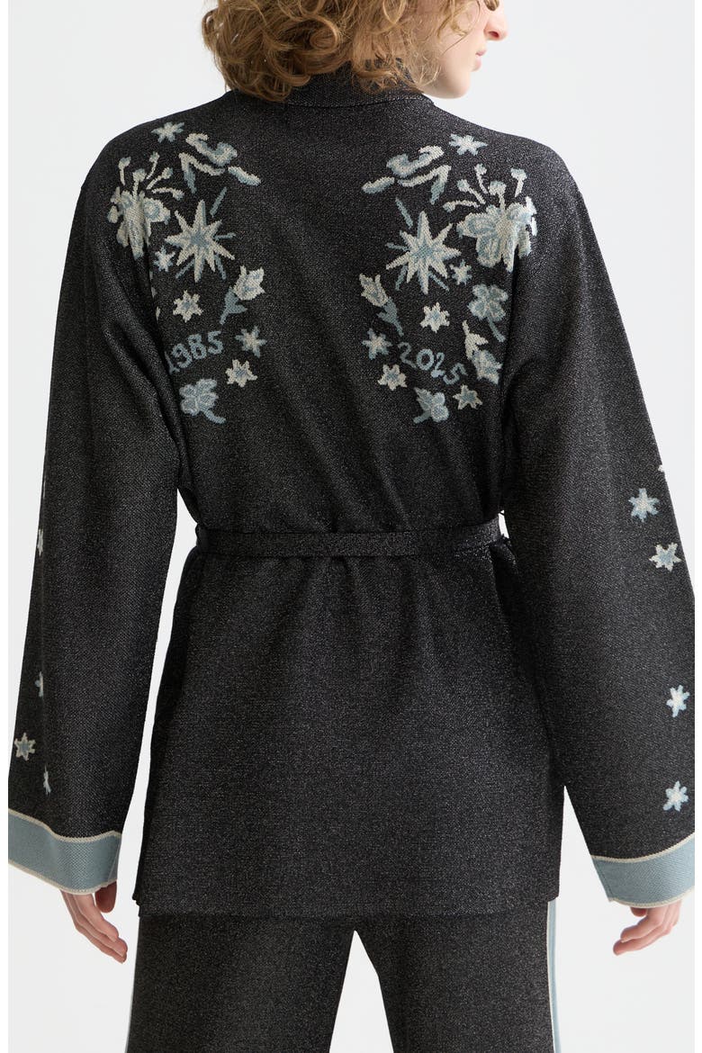 40 Years Metallic Belted Jacquard Jacket, Alternate, color, METEORITE