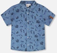 Deux par Deux Chambray Skateboards Short-Sleeve Shirt