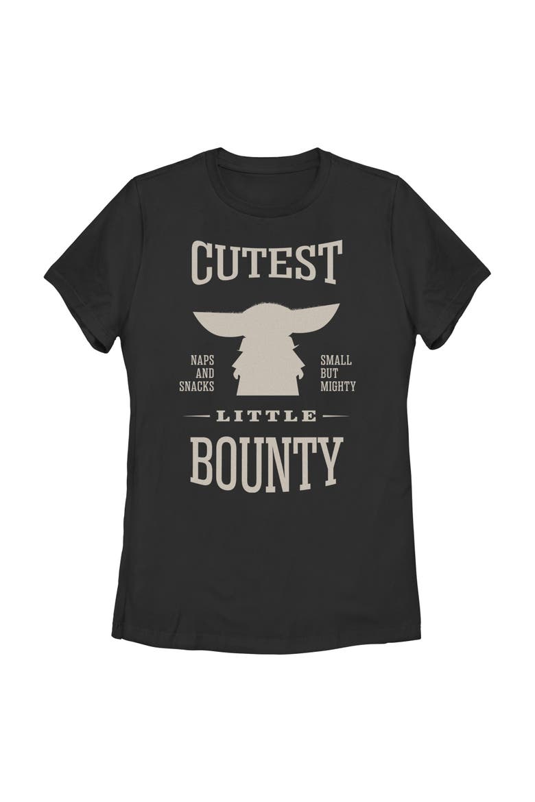 Women's Star Wars The Mandalorian and Grogu Cutest Little Bounty  Graphic T-Shirt, Main, color, Black