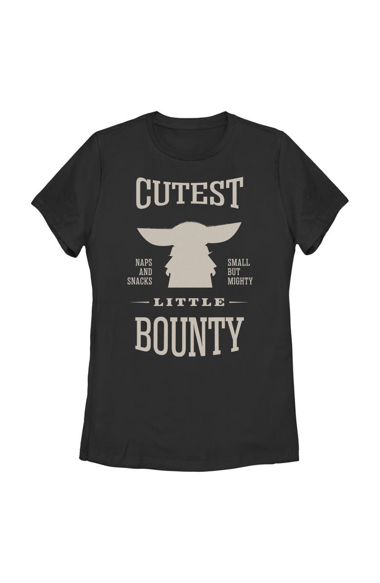 Star Wars: The Mandalorian and Grogu Women's Star Wars The Mandalorian and Grogu Cutest Little Bounty  Graphic T-Shirt, Main, color, Black