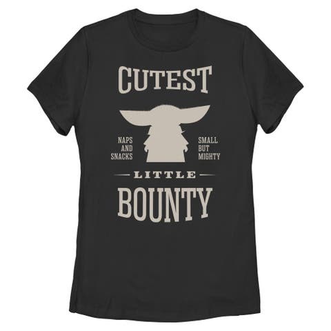 Women's Star Wars The Mandalorian and Grogu Cutest Little Bounty  Graphic T-Shirt