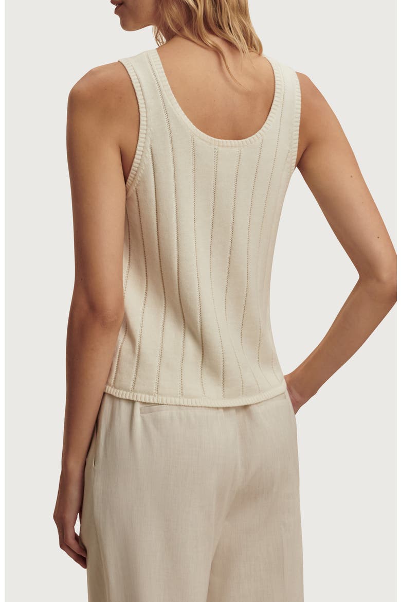 Ayaka Wide Rib Cotton Tank, Alternate, color, PRISTINE