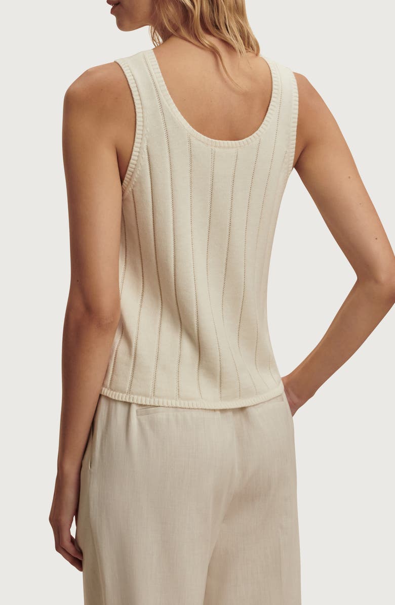 Varley Ayaka Wide Rib Cotton Tank, Alternate, color, Pristine