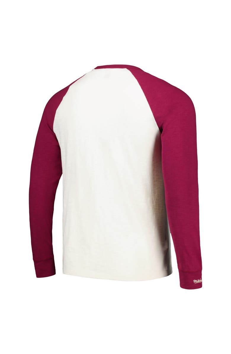 Mitchell & Ness Men's Mitchell & Ness Cream Colorado Avalanche Legendary Slub Vintage Raglan Long Sleeve T-Shirt, Alternate, color, Cream