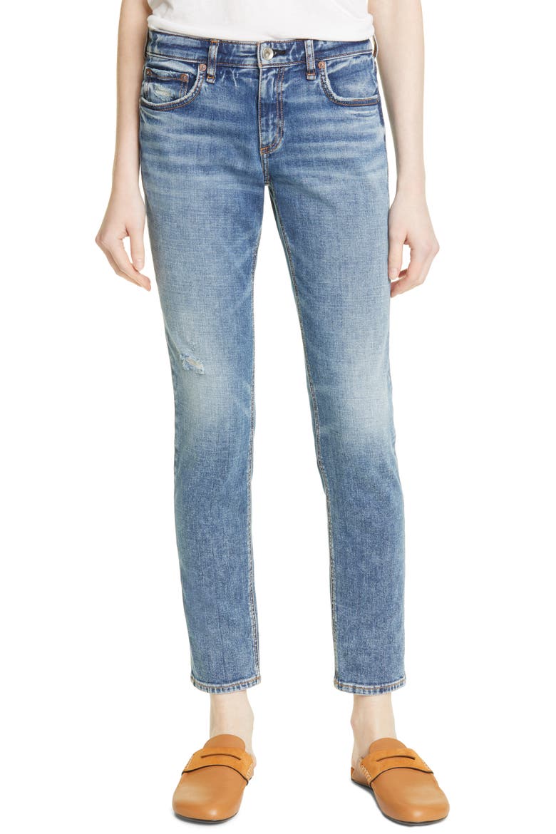 Dre Low Rise Slim Boyfriend Jeans, Main, color, NORWALK