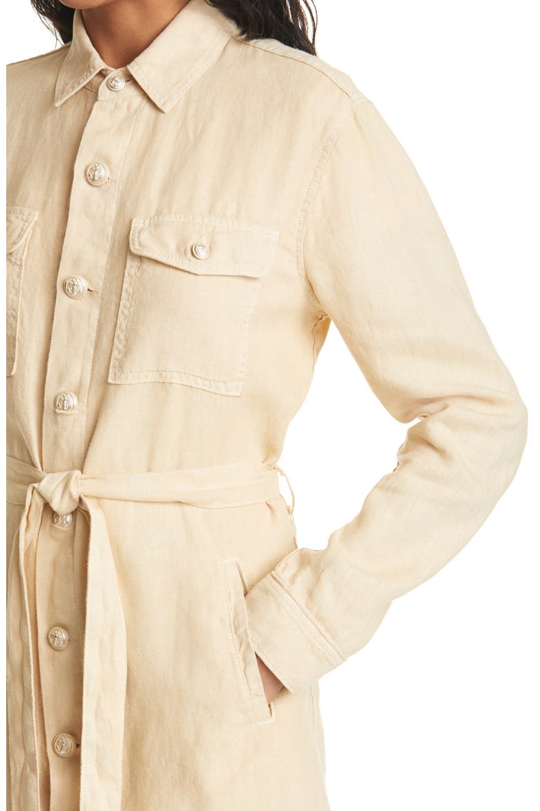 Samantha Linen Safari Jacket, Alternate, color, SAND