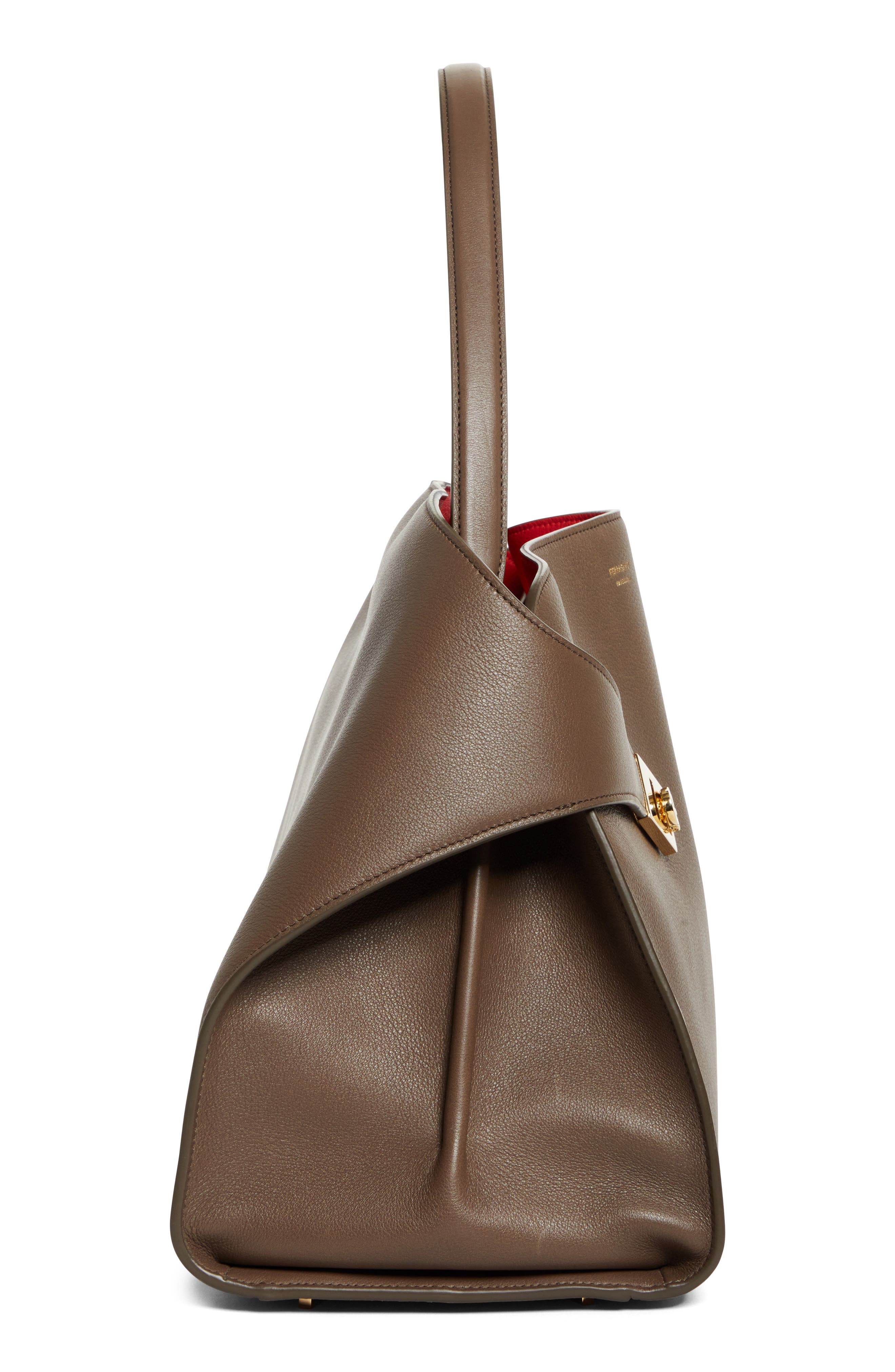 FERRAGAMO Large Hug Bicolor Tote, Alternate, color, 