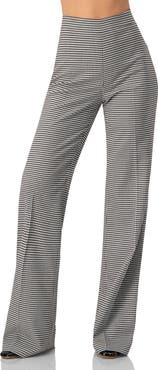 IVONNE Semi-flared Houndstooth Tailored Trousers