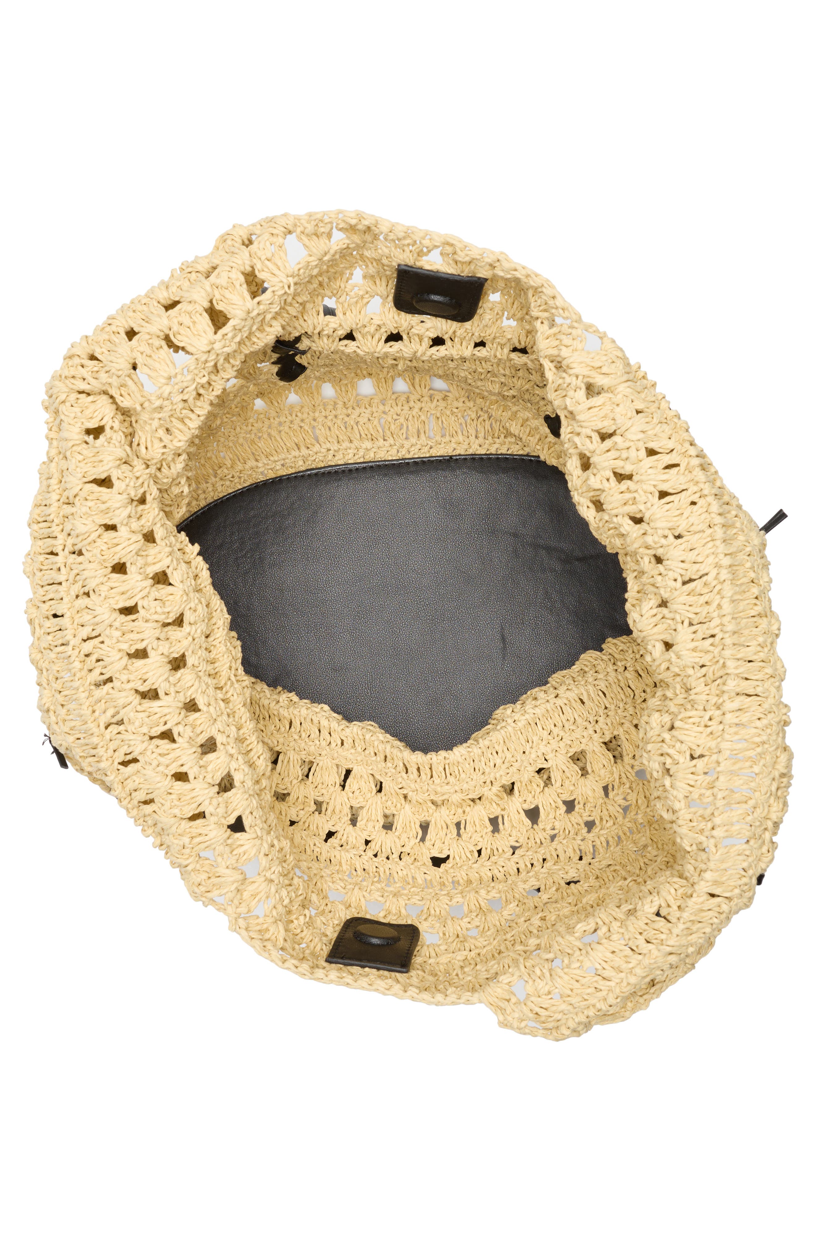 Woven Raffia Tote Bag, Alternate, color, NATURAL BLACK