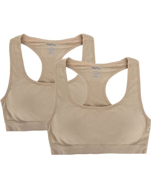 2 Pair Pack Racerback Sports Training Bra