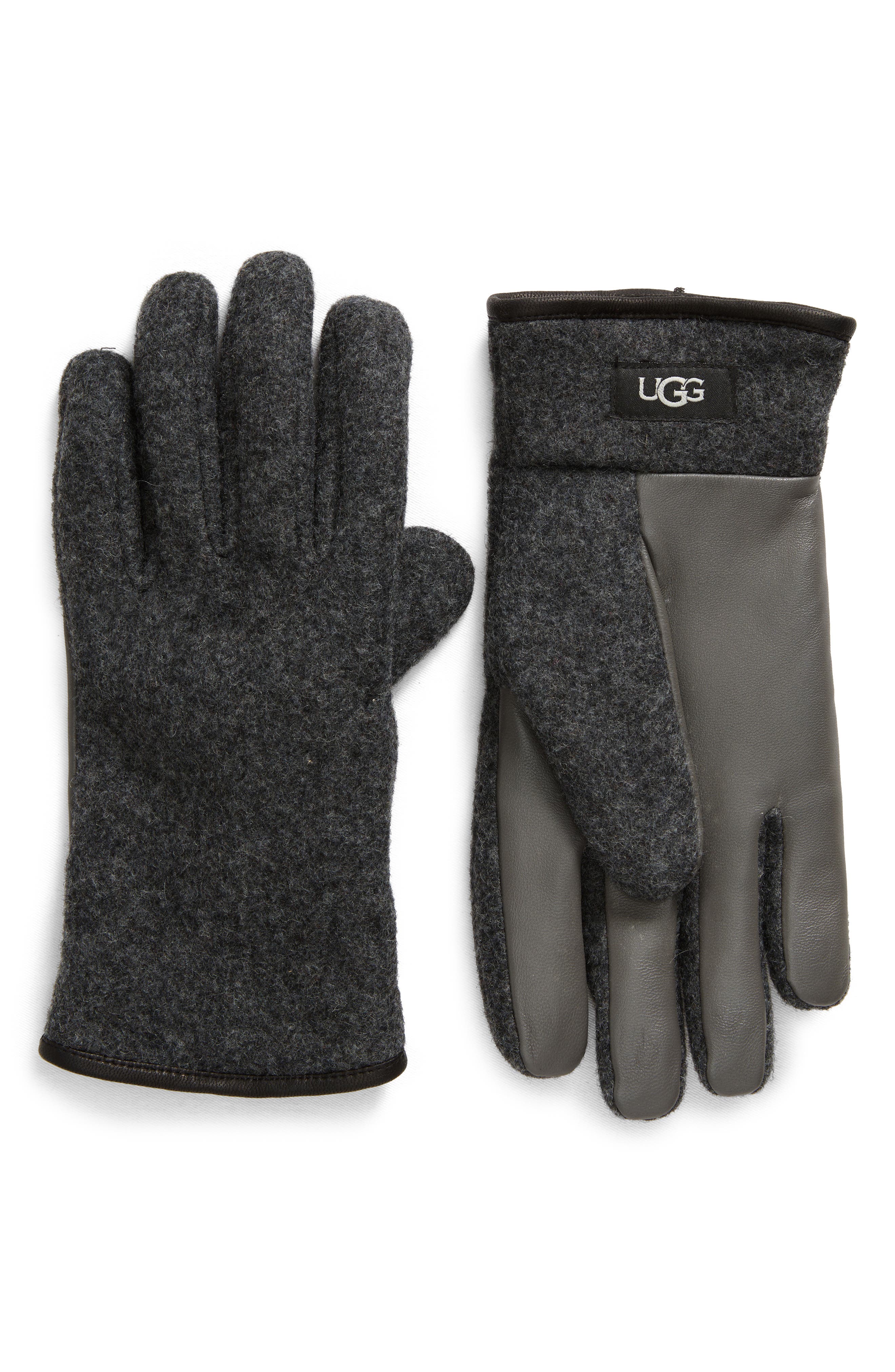 Tech Leather Paneled Gloves