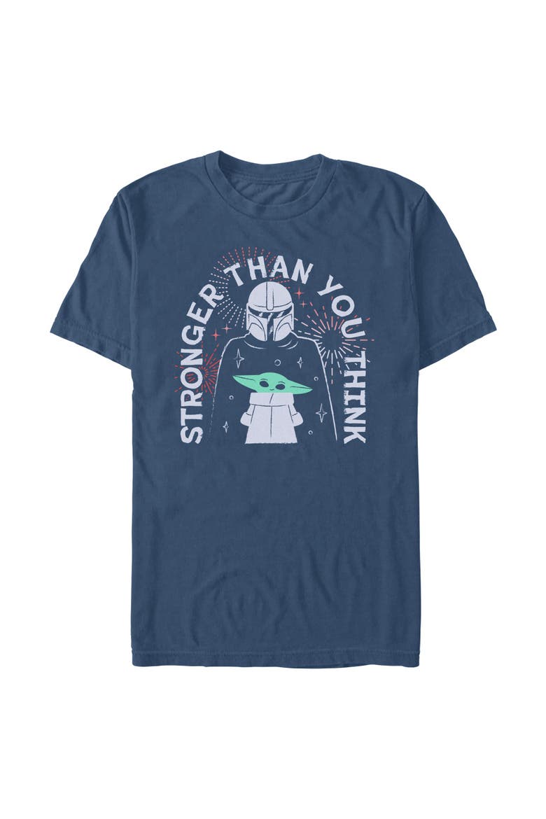 Men's Star Wars The Mandalorian Stronger Than Fireworks  Graphic T-Shirt, Main, color, Midnight