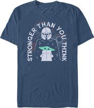 Star Wars: The Mandalorian Men's Star Wars The Mandalorian Stronger Than Fireworks Graphic T-Shirt