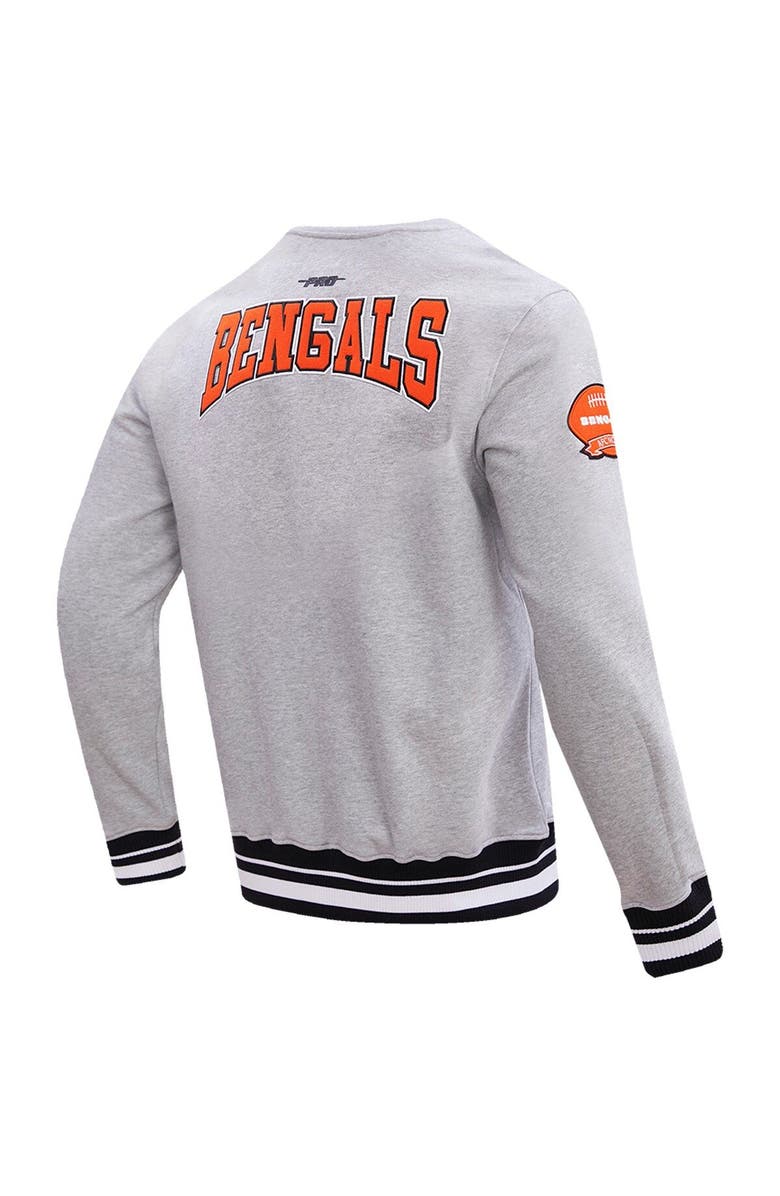PRO STANDARD Men's Pro Standard Heather Gray Cincinnati Bengals Crest Emblem Pullover Sweatshirt, Alternate, color, Heather Gray