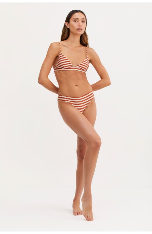 Au Naturel By Gottex Timeless Chic Mila Wide Band Triangle Bikini Top In Red