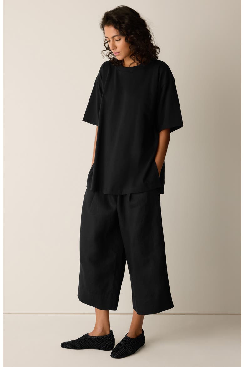Oversize Crewneck Tunic, Alternate, color, BLACK