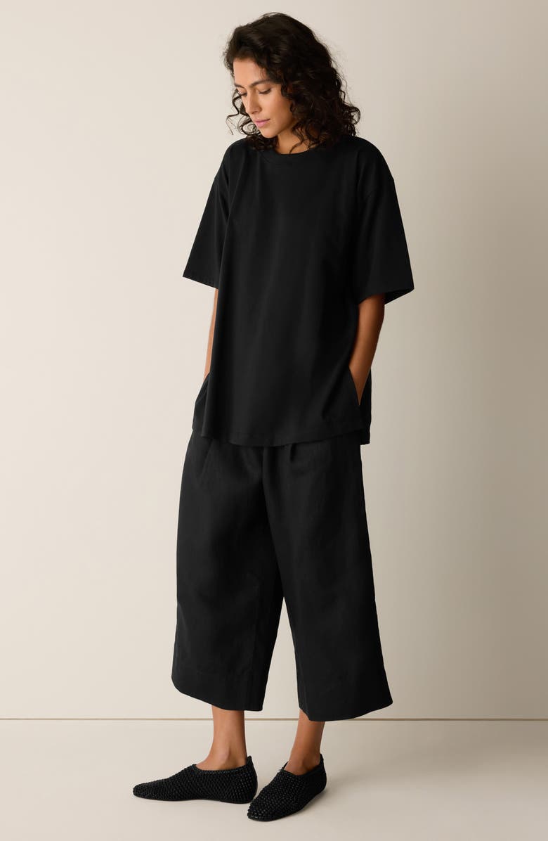 Eileen Fisher Oversize Crewneck Tunic, Alternate, color, Black