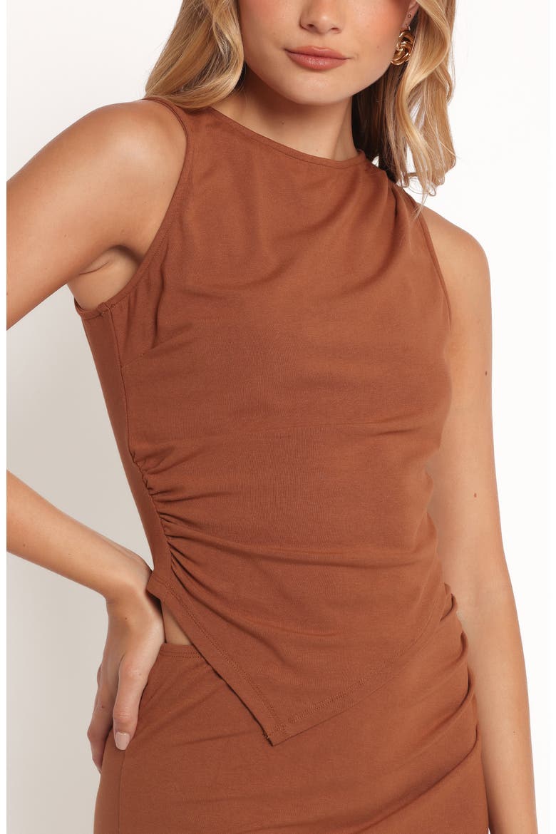 Elowen Sleeveless Top & Maxi Skirt Set, Alternate, color, BROWN