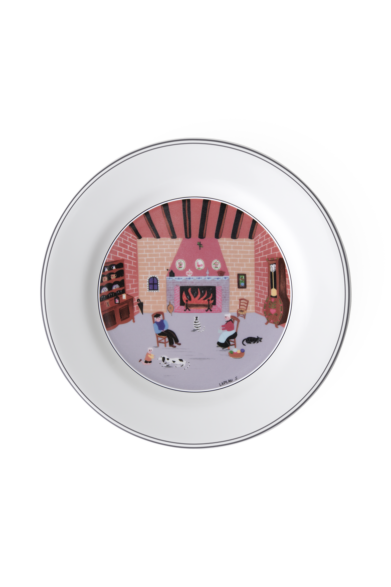 Design Naif Salad Plate #5 By the Fireside, Main, color, None