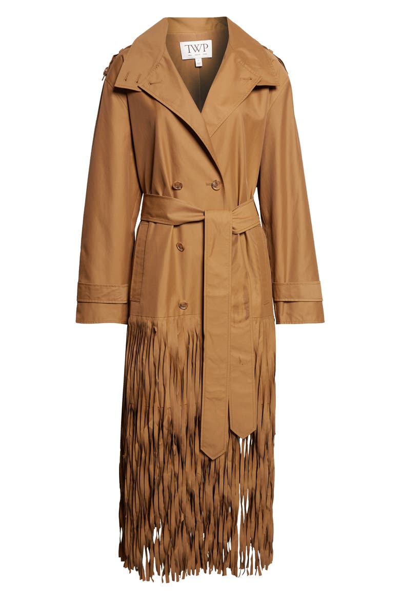 Fringe Benefit Water Repellent Twill Trench Coat, Alternate, color, BRITISH KHAKI