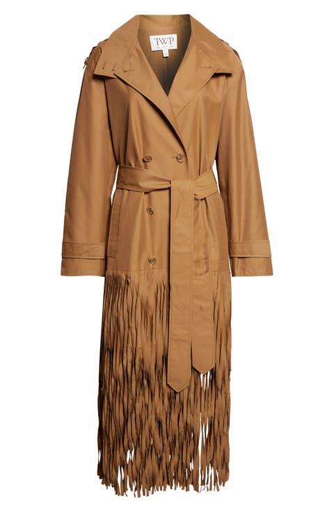 Fringe Benefit Water Repellent Twill Trench Coat