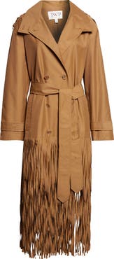 TWP Fringe Benefit Water Repellent Twill Trench Coat