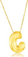 SIMONA Bubble Initial Pendant Necklace