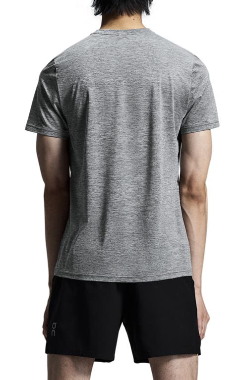 On Core Crewneck Logo Tee In Heather Gray