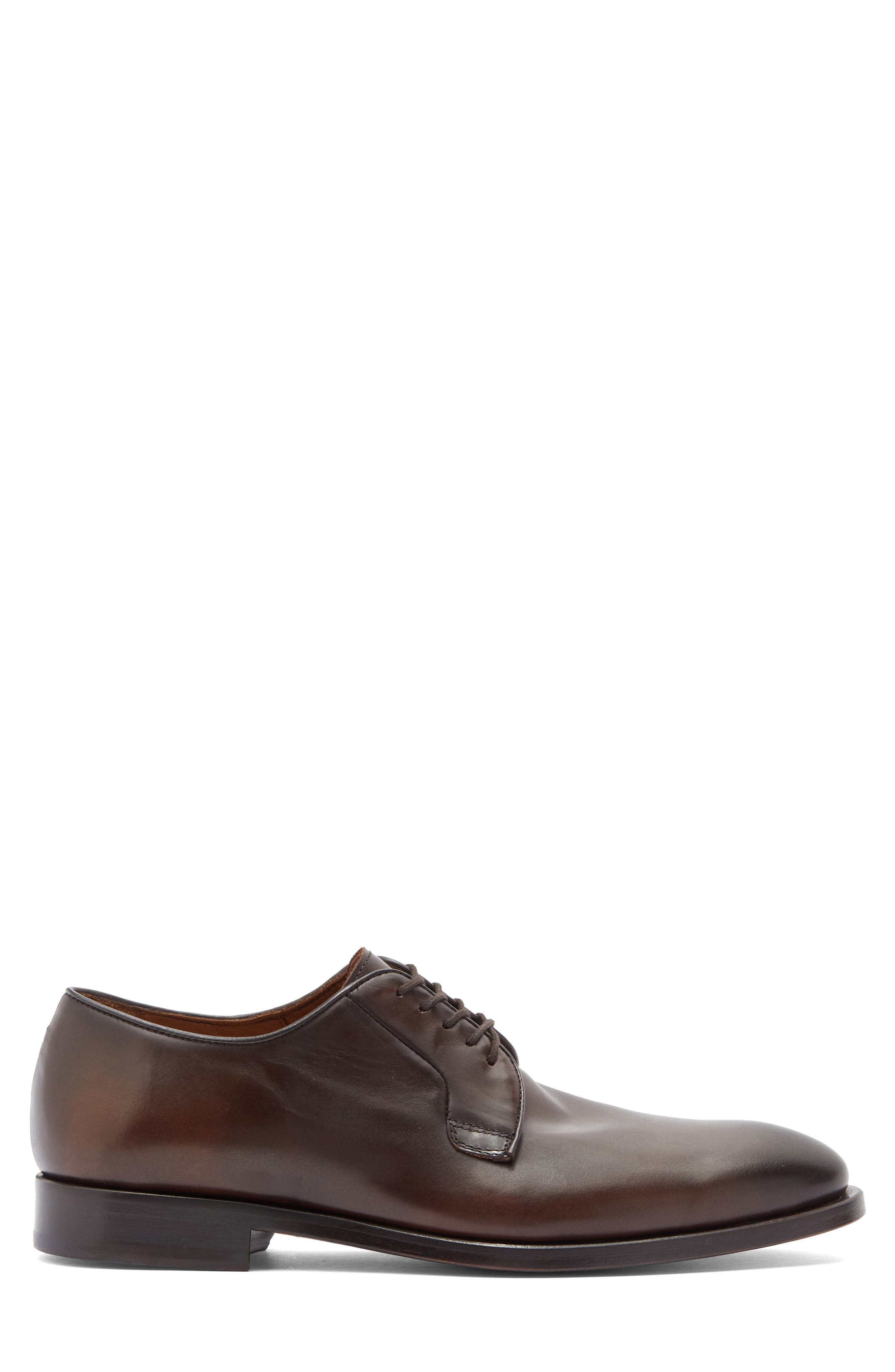 ANTONIO MAURIZI Plain Toe Derby, Alternate, color, Caffe