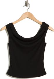 Madden Girl Drape Neck Off the Shoulder Top