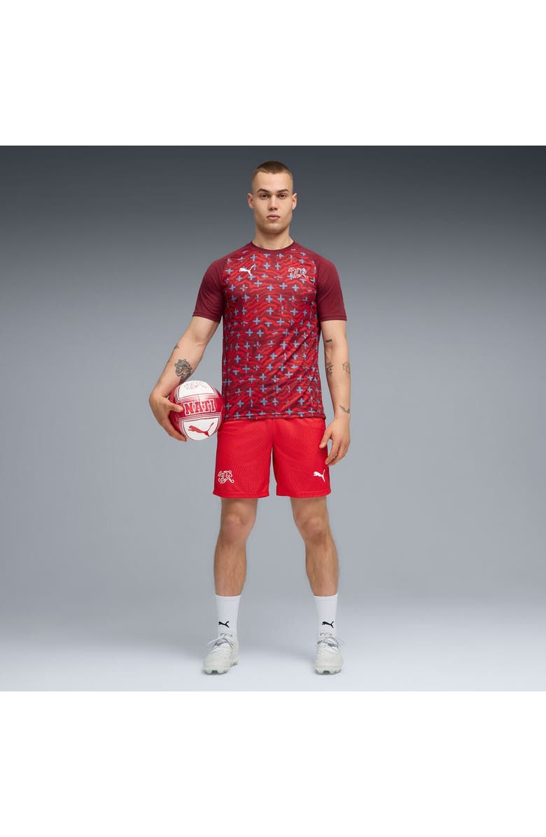 PUMA Men's Puma Red Switzerland National Team 2026 Pre-Match Top, Alternate, color, Red