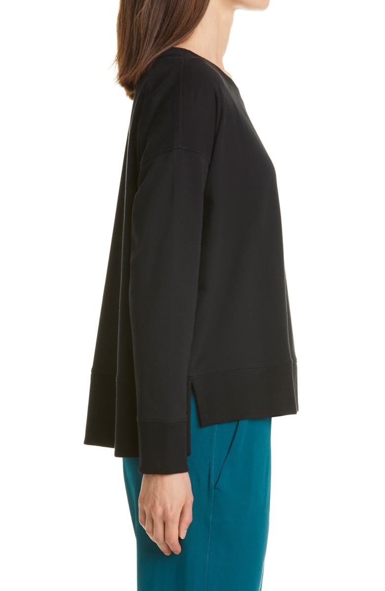 Eileen Fisher Crewneck High-Low Sweatshirt, Alternate, color, 