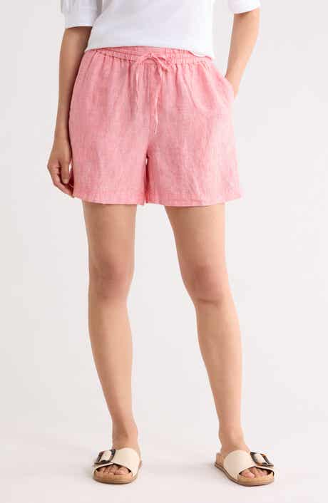 Tommy Bahama Two Palms Tie Waist Linen Shorts