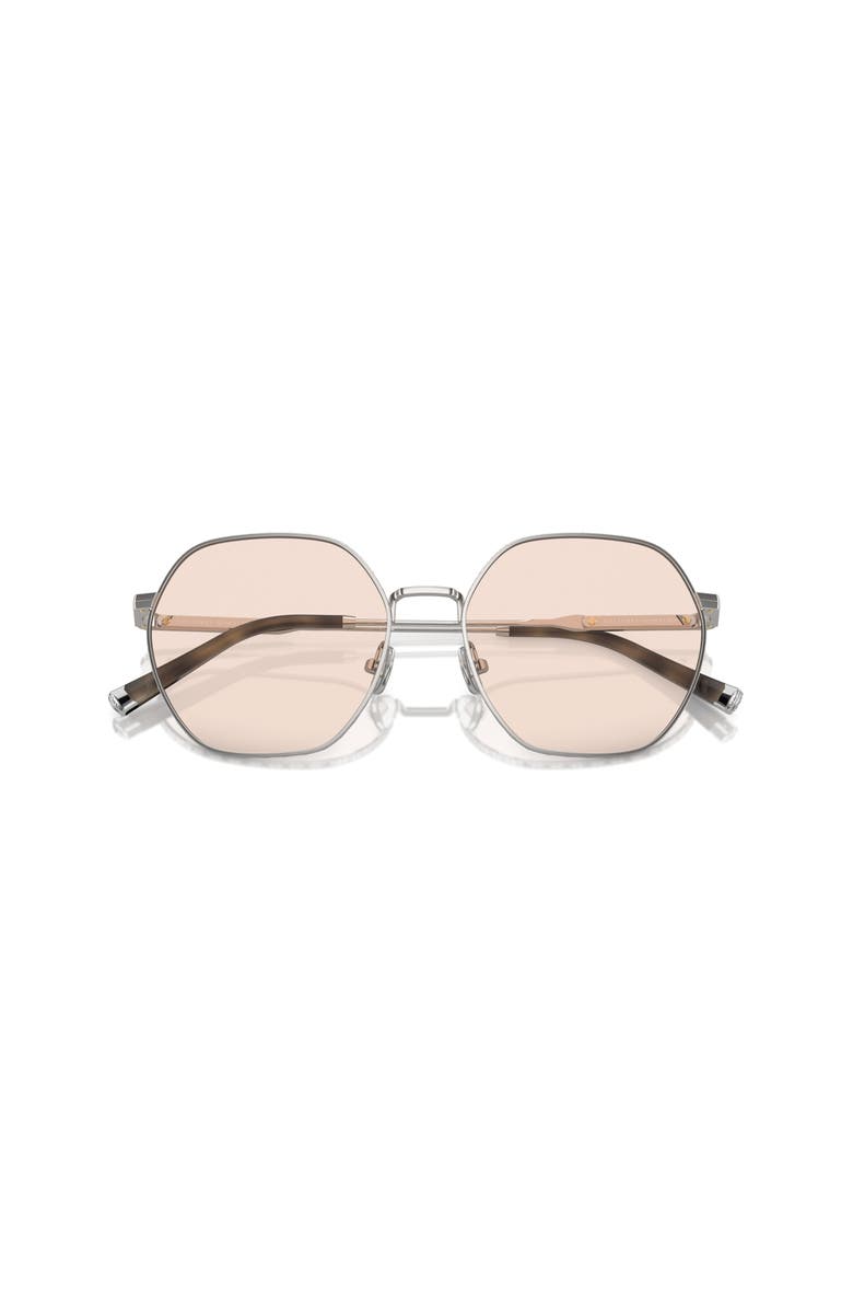Brunello Cucinelli 55mm Irregular optical glasses, Alternate, color, Silver