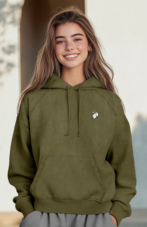 Dalix Womens Heartly Ghost Mineral Washed Hoodie