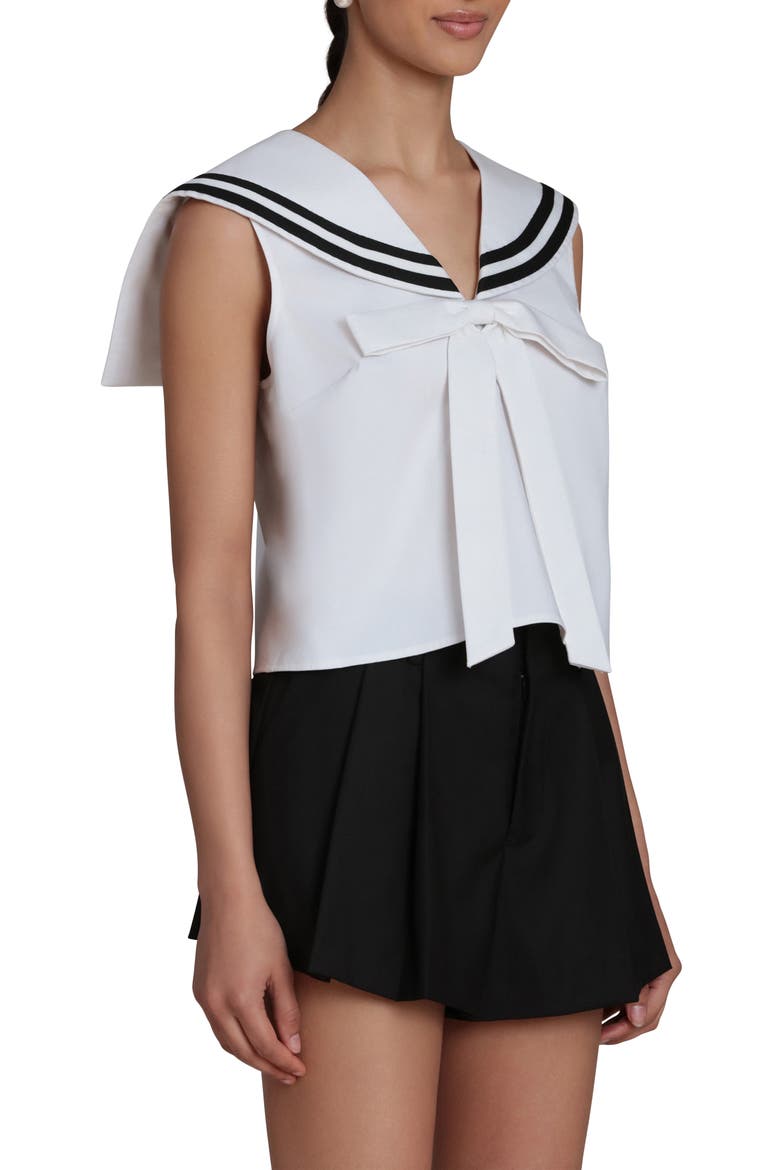 Sailor Sleeveless Top, Alternate, color, WHITE