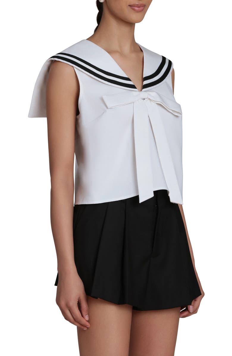 Avec Les Filles Sailor Sleeveless Top, Alternate, color, White