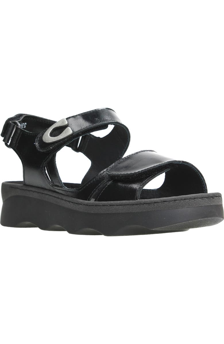 Wolky Medusa Sandal, Main, color, Black Reflex Leather