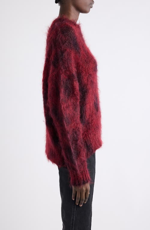 Isabel Marant Myriam Kid Mohair & Wool Sweater In Red