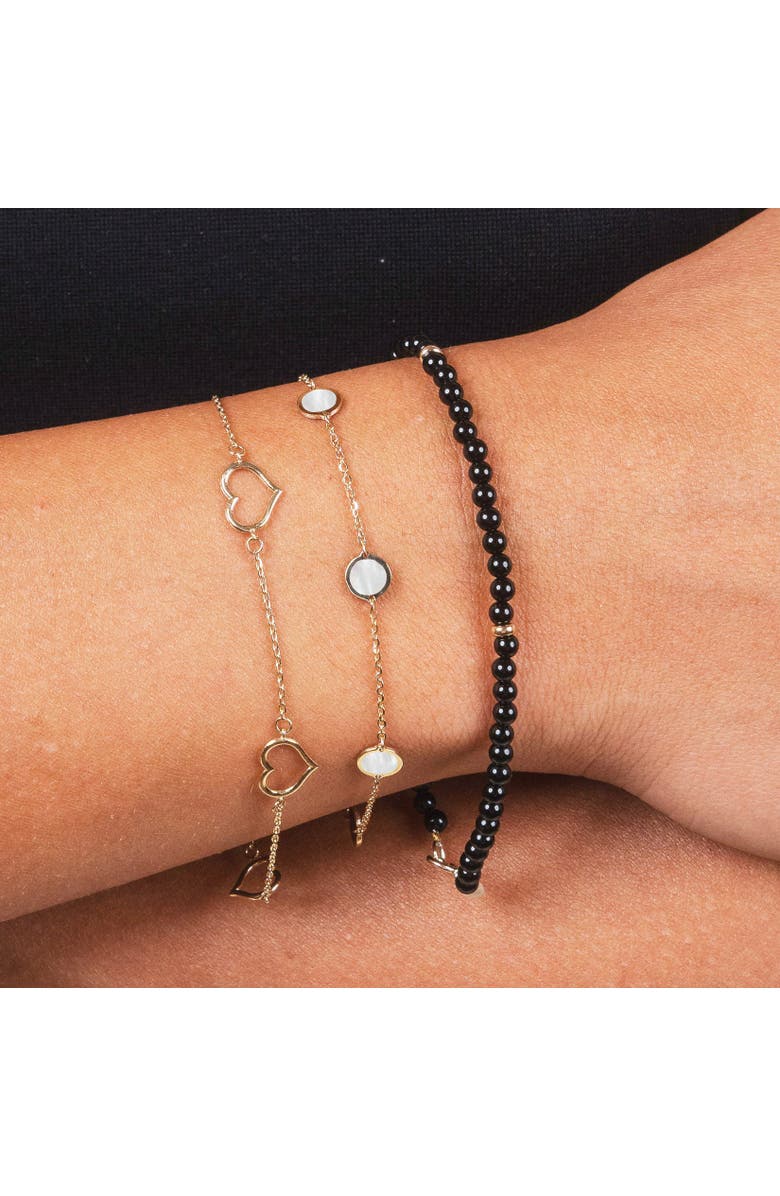 The Lovery Fine Jewelry Mother of Pearl Bubble Chain Bracelet, Alternate, color, Mother Of Pearl