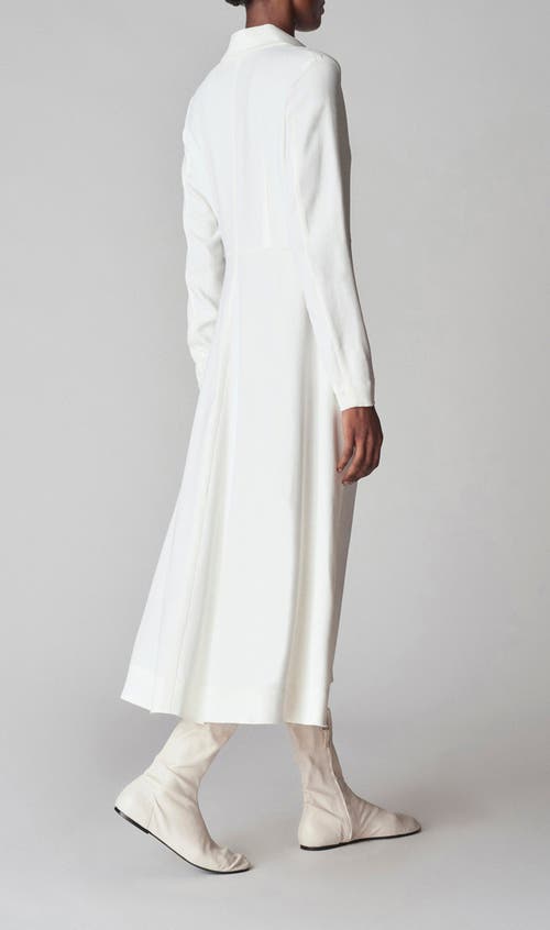 Co Long Sleeve Shirt Dress In Ivory