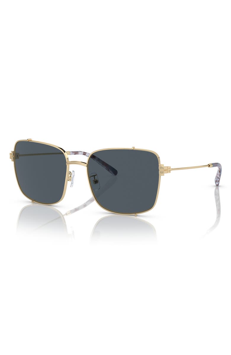 Tory Burch 56mm Rectangular Sunglasses, Alternate, color,